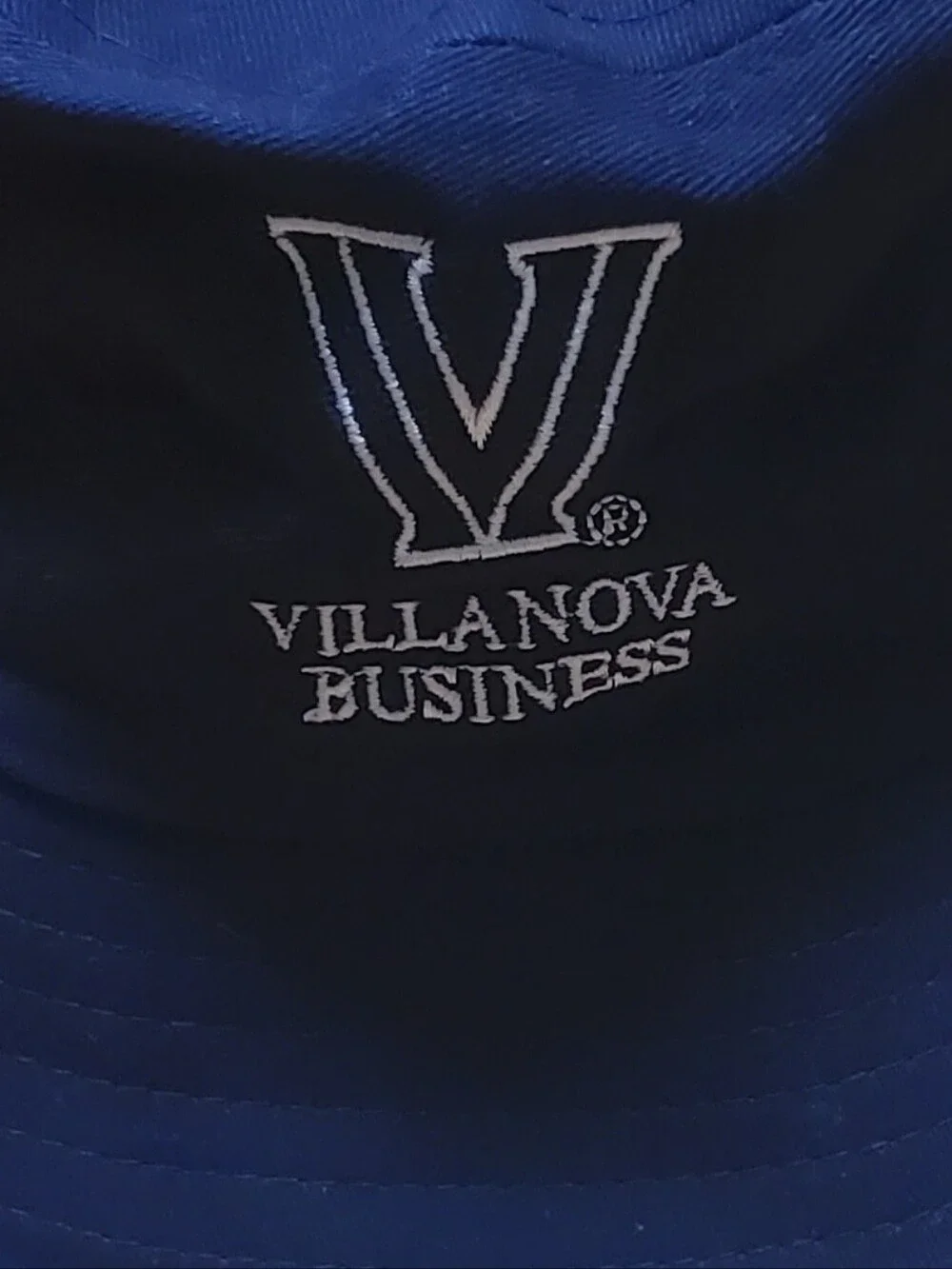 New Villanova Business Navy Bucket Hat with Embroidered Logo